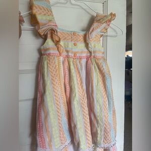 Colorful Striped Kids Dress